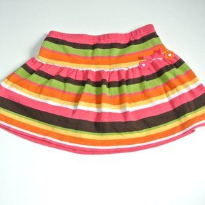 Gymboree‎ Flower Stripe Knit Skort Skirt 5 Fall for